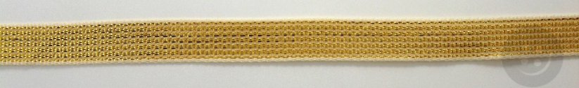 Lámová stuha - zlatá - šírka 1,2 cm