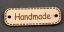 Sew-on wooden tag Handmade - diameters 3 cm x 1 cm