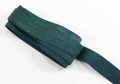 Fold over elastic trim - black-green - 1,5 cm