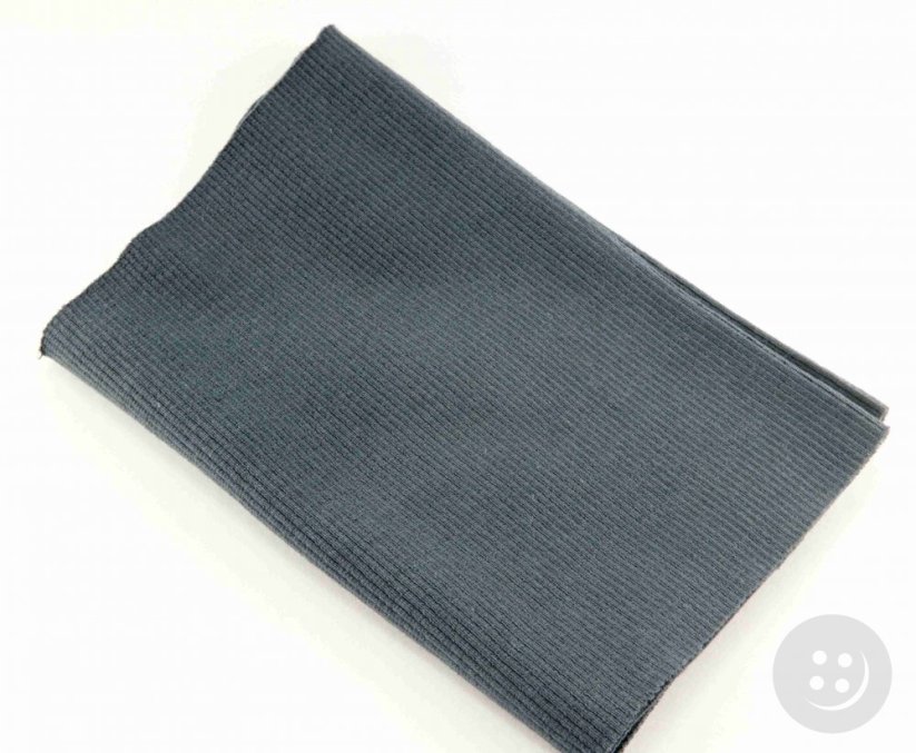 Cotton knit - dark grey - dimensions 16 cm x 80 cm