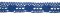 Bavlněná paličkovaná krajka - tmavě modrá - šířka 2,5 cm