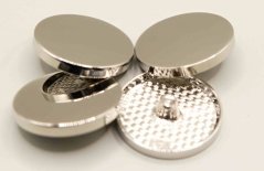 Metal button - silver - diameter 2,5 cm