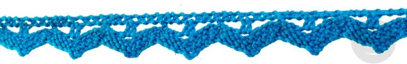 Cotton lace trim - turquoise - width 1,4 cm