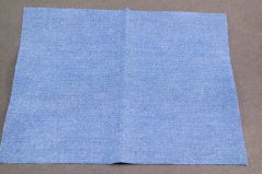 Elastická jeansová nažehľovacia záplata - rozmer 15 cm x 20 cm - modrá