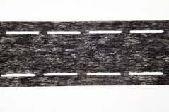 Iron-on punch tape - black - width 5.5 cm