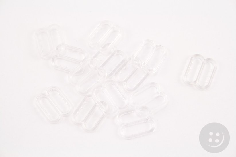 Plastic shortener - transparent - pulling hole width 1,2 cm