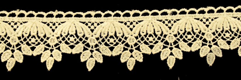 Guipure lace trim - cream - width 4,4 cm