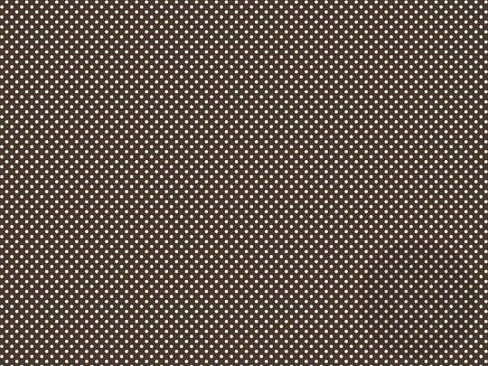 Cotton canvas - white dots on dark brown background