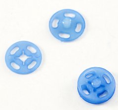Plastic snap - light blue - diameter 1.1 cm