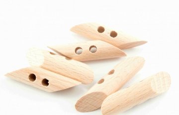 Dřevěné knoflíky - Průměr - 1,5 cm