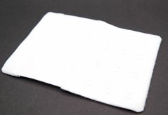 Vkládací podprsenkový prodlužovač obvodu - bílá - délka 10,5 cm - rozteč háčků 1,8 cm