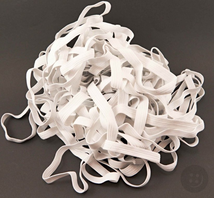 Flat lingerie elastic in a MIX package - approx. 160g - white