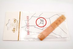 Vkládací podprsenkový prodlužovač obvodu - tělová - délka 10,5 cm