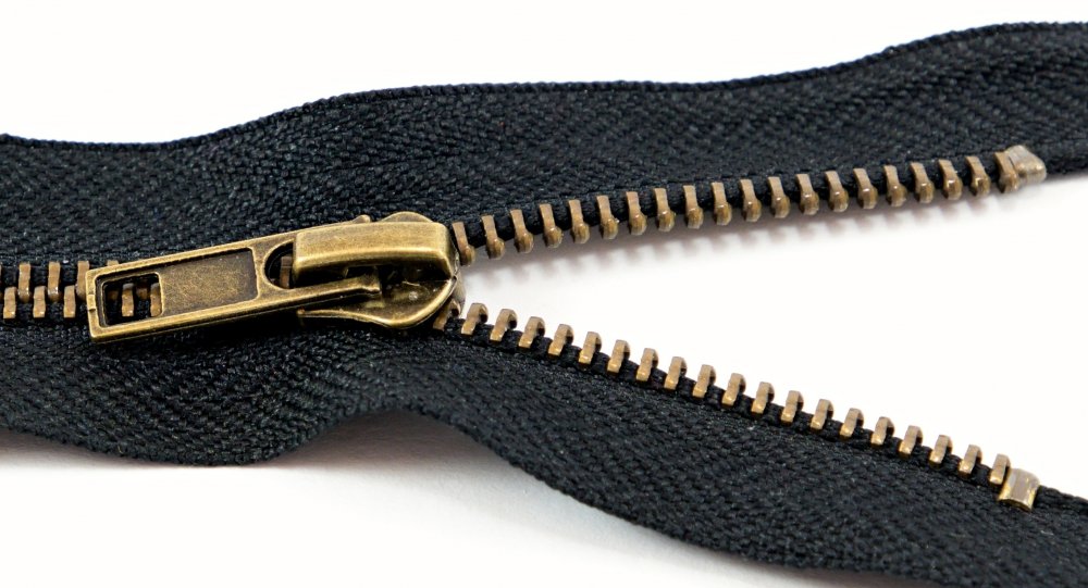 Metal antique brass zippers 5 mm- closed-end - Material - Polyester