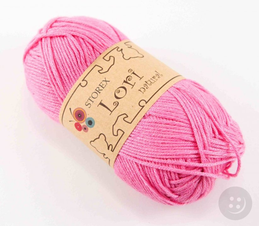 Yarn Lori natural - deep pink - 33