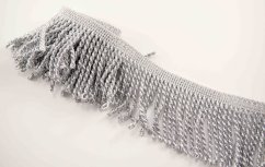 Lurex fringes - silver - width 7 cm