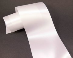 Luxusná saténová stuha - lomená biela - šírka 10 cm