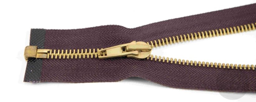 Dělitelný kovový mosazný zip č.5 více barev - délka (30 - 85 cm)