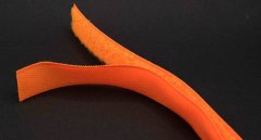 Našívacie suchý zips - reflexná oranžová - šírka 2 cm