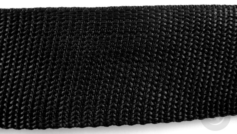 Polypropylene webbing - black - width 1,5 cm