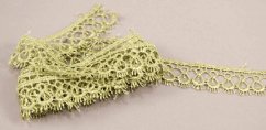 Guipure lace trim - light khaki - width 1,8 cm