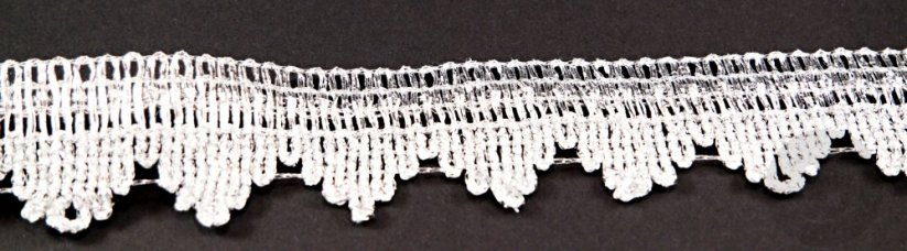 Mettalic gimp braid trim - silver - width 3,5 cm