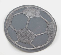 Aufbügelpflaster - Fußball - 6 cm - reflexiv