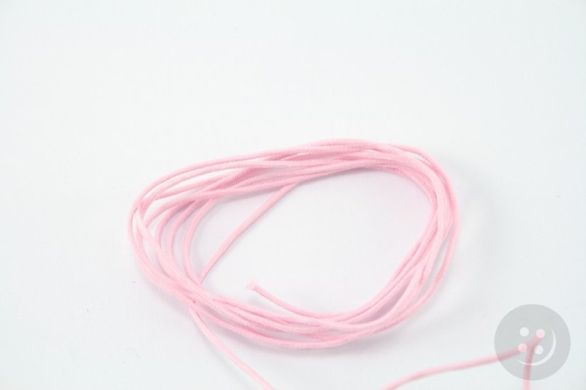 Thin round elastics - pink - diameter 0,12 cm