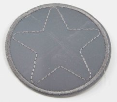 Iron-on patch - star in the wheel - 6 cm - reflexive