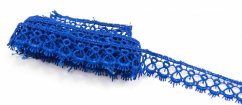 Guipure lace trim - blue - width 1,8 cm
