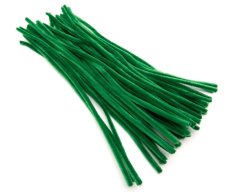 Dekorační drátek chlupatý - zelená