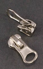 Plastic cubes zipper slider - silver - size 5