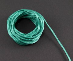 Saténová šňůra - mořská zelená - průměr 0,2 cm