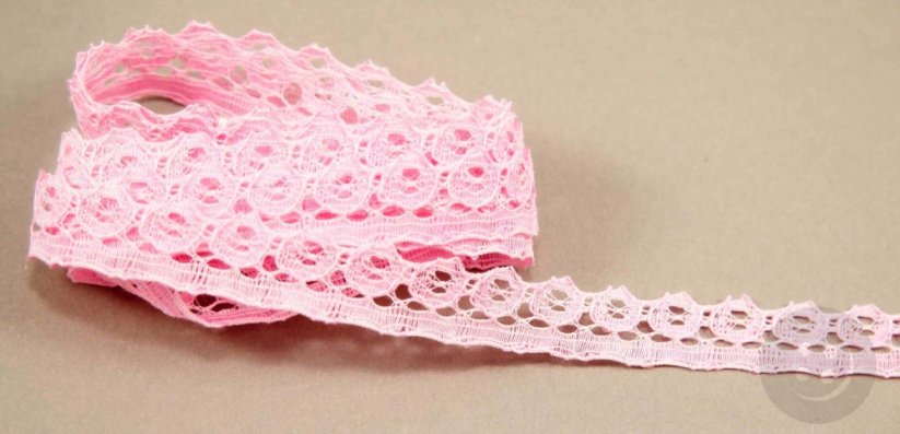 Polyester Lace - pink - width 1,4 cm