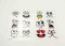 Easter egg tattoos - smiling faces - 24 pieces