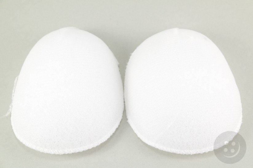 Wrapped shoulder pads - white - diameters 14,5 cm x 12,5 cm