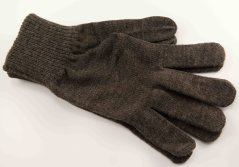 Gestrickte Herrenhandschuhe - braun - Größe 24