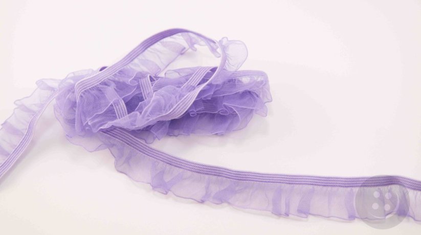 Elastic frill - lavender - width 1.8 cm