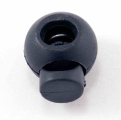 Plastik Stopper - Dunkelblau - durchsichtig Kordelzug 0,5 cm