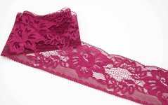 Nylon lace - wine pink - width 7 cm