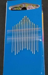 Set Handnähnadeln mit scharfer Spitze - 16 Stück - Länge 3,2 cm - 4,2 cm