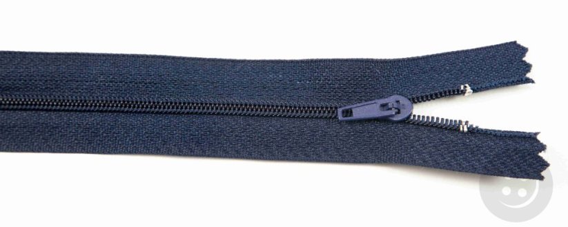 Nedělitelný jemný plastový spirálový zip (velikost číslo 3) různé barvy - délka 12 cm - 60 cm