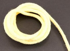 Bavlněná oděvní šňůra -  žlutá - průměr 0,5 cm