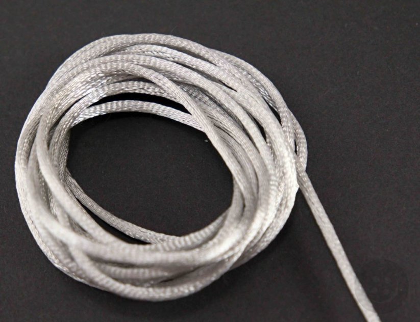 Satin cord - light grey - diameter 0.2 cm