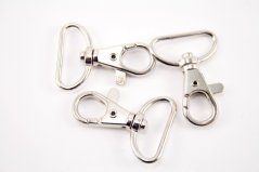 Swivel hook - silver - pulling hole width 1,5 cm