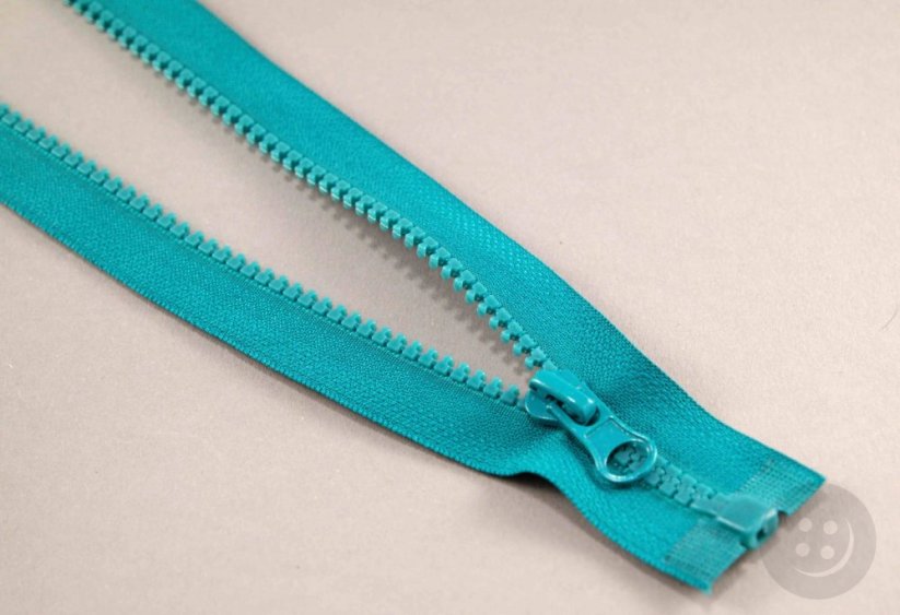 Deliteľný kostený zips - dĺžka (30 - 95 cm) - rôzne farby - Dĺžka: 70 cm, Farby kostených zipsov (Rozdeľovacia): Tmavo zelená