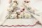 Square tablecloth embroidered with bunnies