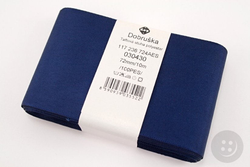 Dark blue taffeta ribbon No. 430