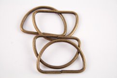 D-Ring - antique metal - pulling hole width 2.8 cm