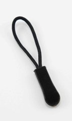 Prívesok na zips - čierny - rozmer 6 cm x 2,4 cm x 0,8 cm